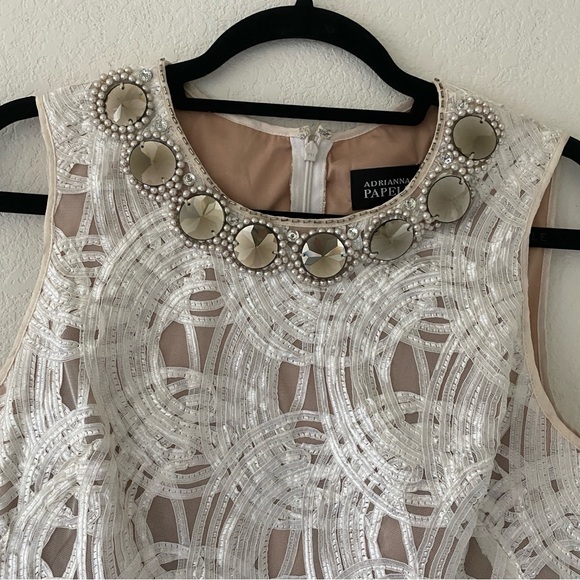 ADRIANNA PAPELL LACE SHIFT DRESS - Picture 12 of 12